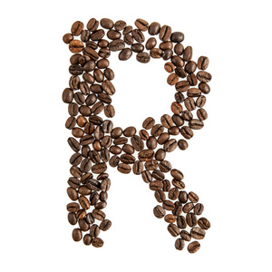 咖啡字母表字母图片
