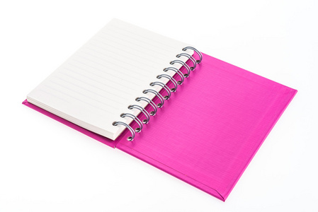 热粉红色笔记本