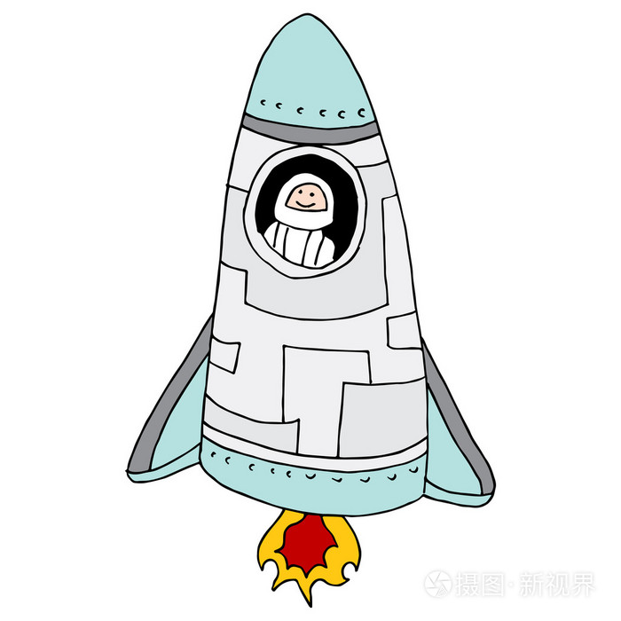 发射火箭插画-正版商用图片1hu41k-摄图新视界