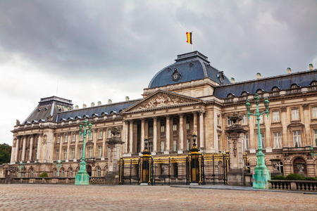 在布鲁塞尔皇家宫殿建筑立面