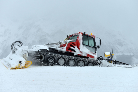 雪堆，除雪机