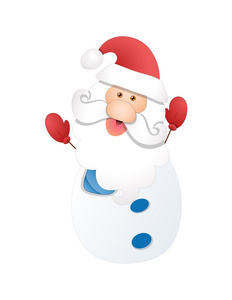 可爱的快乐雪人圣诞老人