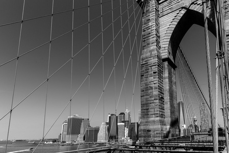 布鲁克林大桥和纽约市曼哈顿我们