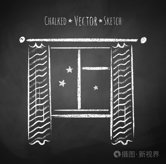 黑板上画的窗口
