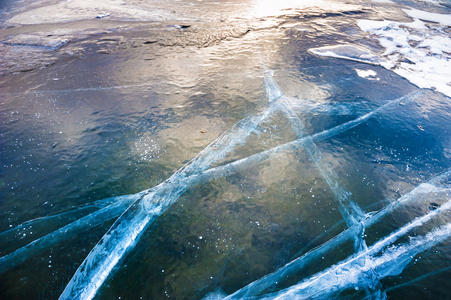 湖上的天然冰