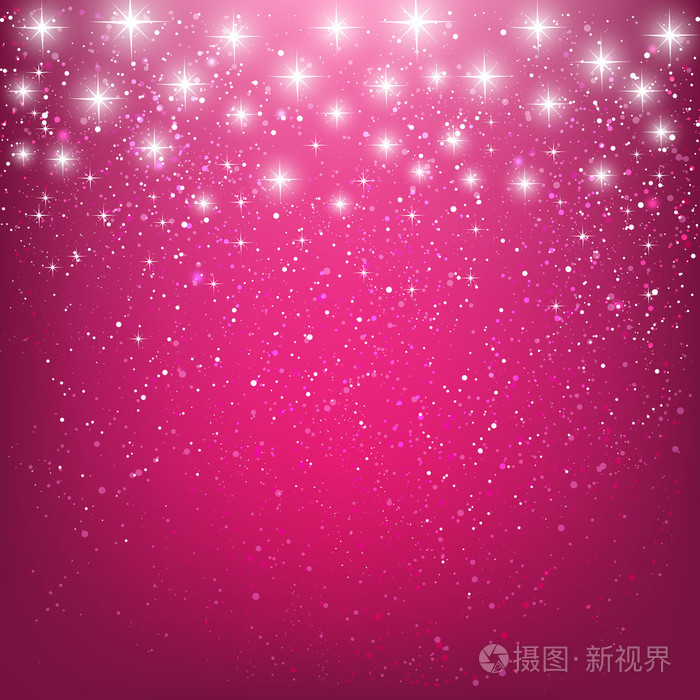 粉红色的背景上的星星