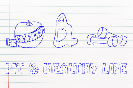 健康的生活和健康的食物