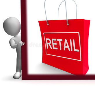零售购物标志显示买卖商品销售