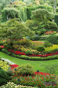布查特花园美丽的风景，维多利亚，不列颠哥伦比亚省