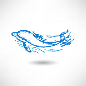 海豚在水图标