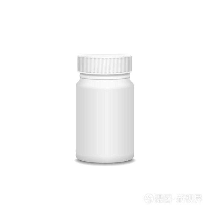 空药瓶上白色孤立.矢量