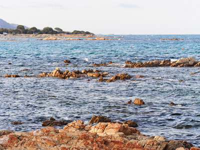 景观的海湾地区的 orosei 撒丁岛 cala ginepro 海滩我