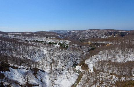 在青森县，日本早春 Mt.Hakkoda