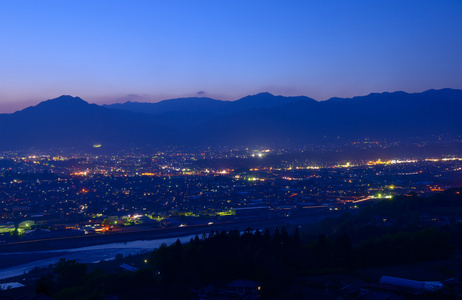 饭田市的黄昏