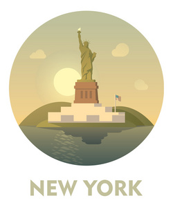 旅游目的地纽约图标图片