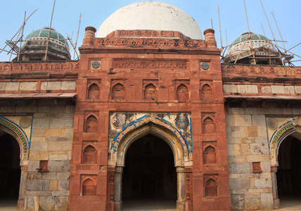 在胡马雍陵墓复杂，新德里，印度 Isa 汗 Niyazi 清真寺