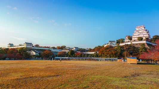 在日本兵库县姬路城堡