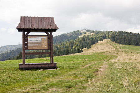 顶部的 Turbacz 山，波兰之路