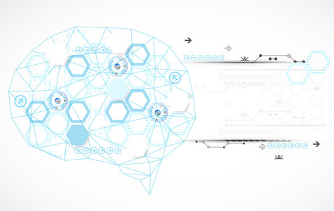 抽象的数字大脑，技术概念