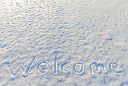 欢迎词写在雪表面