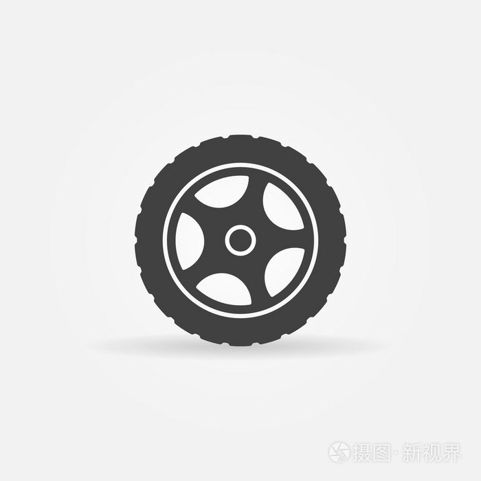 轮胎矢量图标或标志