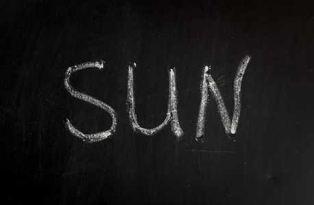 黑板上用太阳词