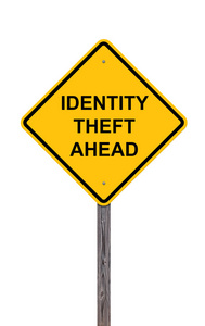 警告标志未来身份盗窃