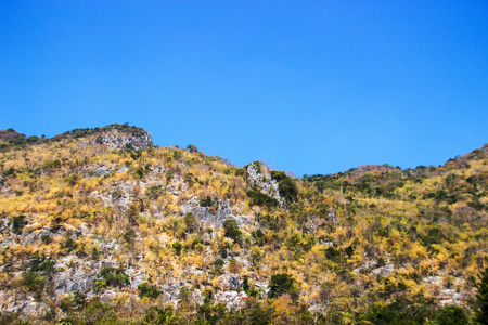 秋季时间山崩地貌景观图片