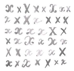 多个 X 字母集合