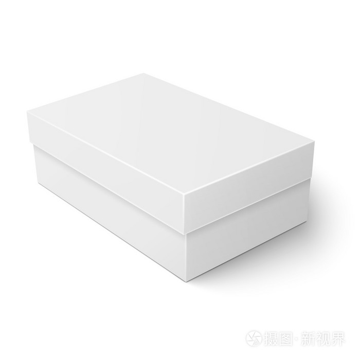 白色纸板鞋盒模板