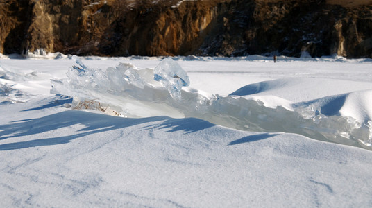 表面的贝加尔湖的冰图片