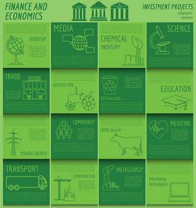 经济学和金融学的数据图表。投资项目。银行。E