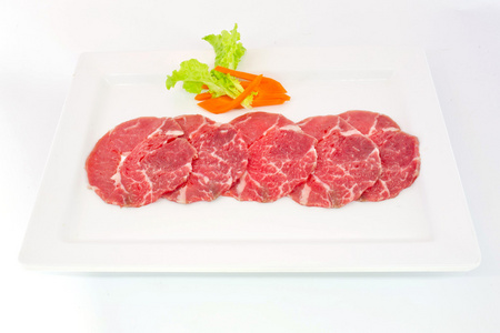 飞驒神户牛肉孤立在白色背景上的高品位