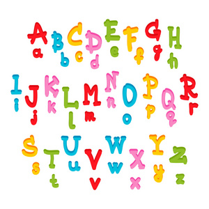 可爱的孩子们多彩字母表图片