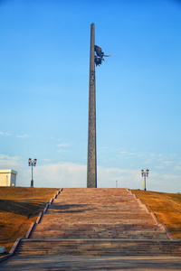 在莫斯科波山碑。在伟大的卫国战争胜利的象征