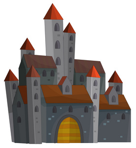 卡通中世纪城堡