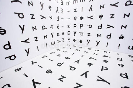 略带排印的波兰语字母表