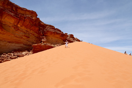 沙丘在瓦迪鲁姆沙漠，Jordan 中东