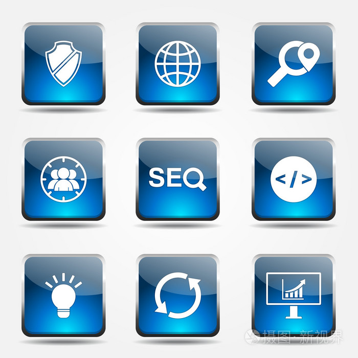 seo 互联网标志图标集