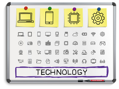 技术手绘线图标