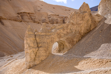 在喜马拉雅山马那里 leh 公路沿线的喜马拉雅景观。印度喜马偕尔邦