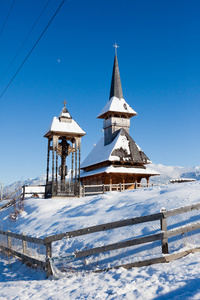 典型的沃登教会从 Moeciu，罗马尼亚