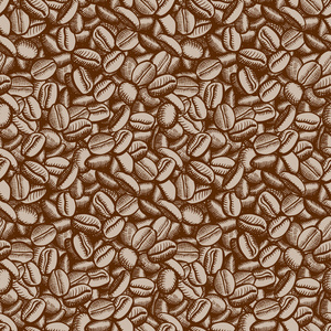 咖啡豆无缝背景