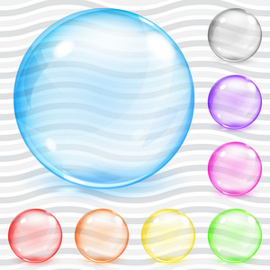 多彩多姿的透明玻璃球体