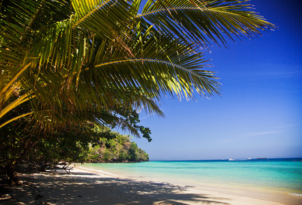 非接触式的热带海滩泰国