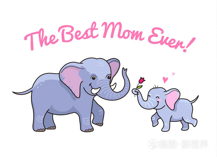 小象给妈妈的一朵花