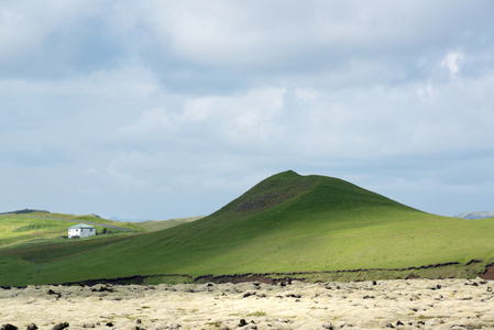 冰岛的山崩地貌景观图片