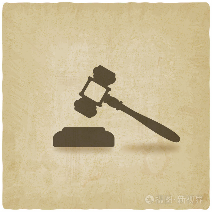 法官或拍卖锤插画-正版商用图片1izhqi-摄图新视界