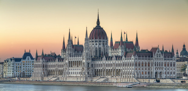 布达佩斯匈牙利国会大厦的视图