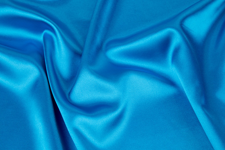 蓝色的丝绸布料纹理